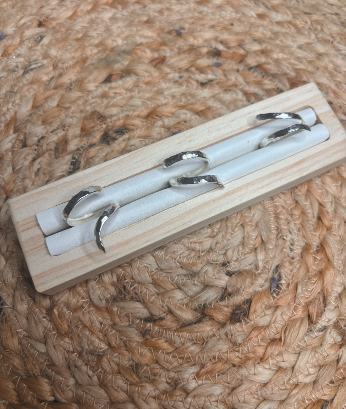 Spiral Hammered Adjustable Ring