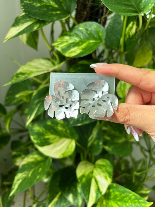 Big Monstera Earrings