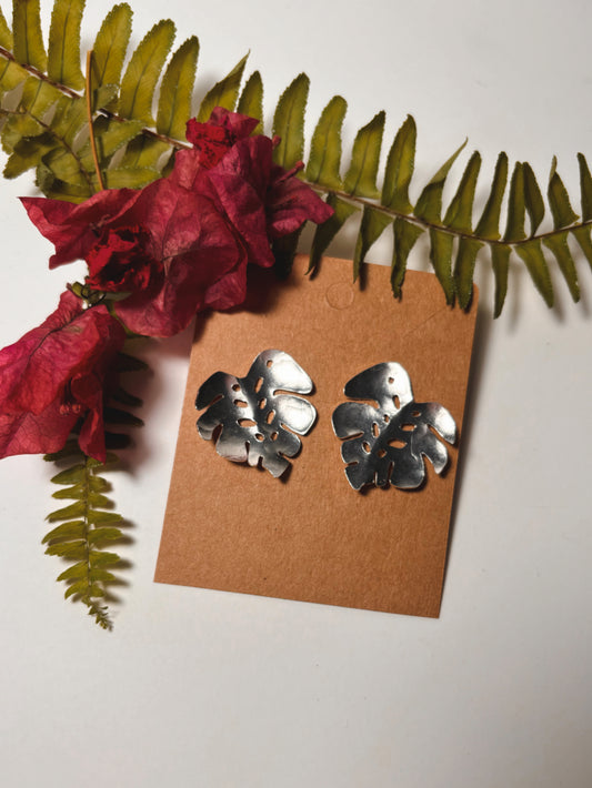 Medium Monstera Earrings