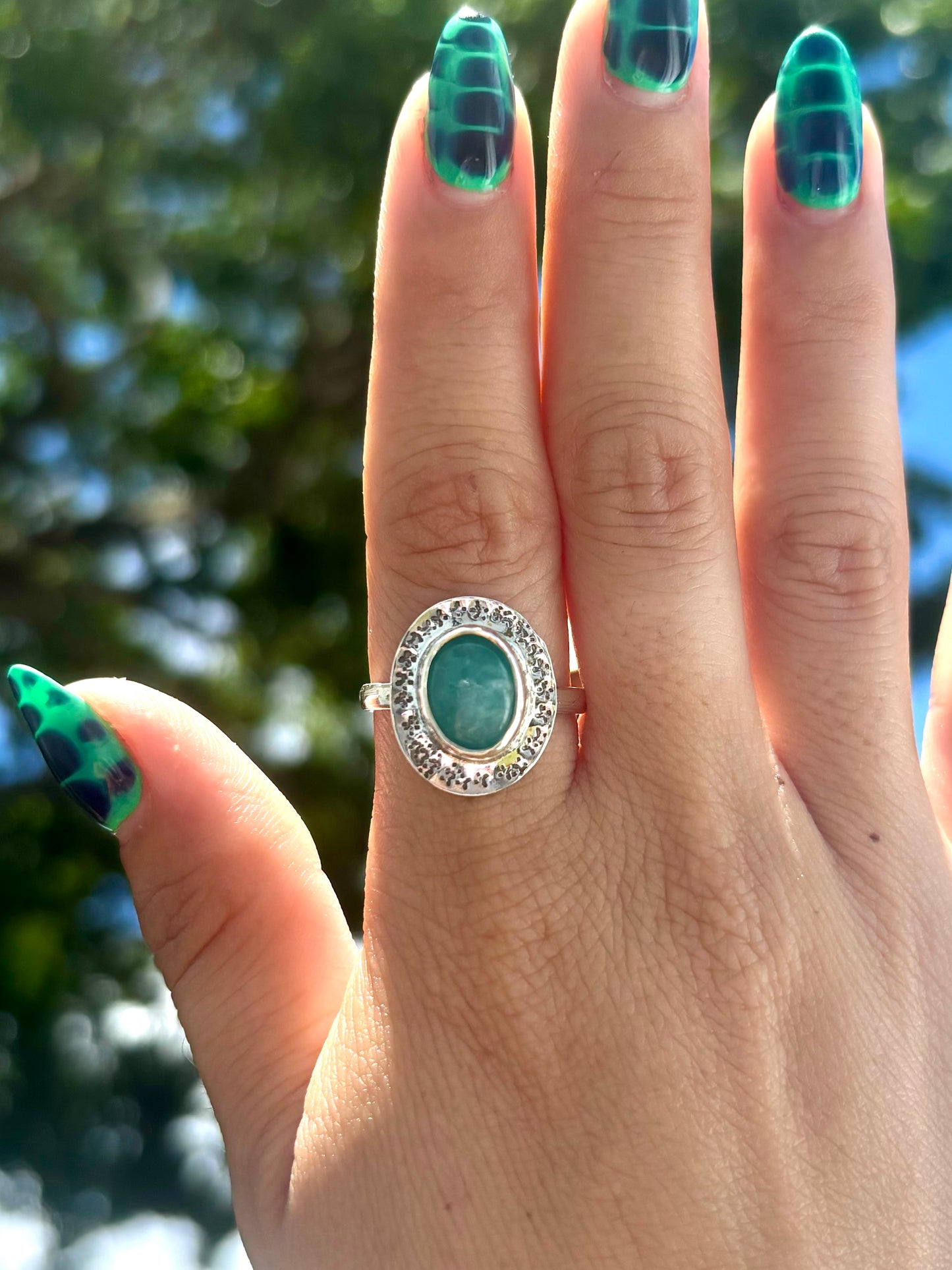 Amazonite Unique Ring